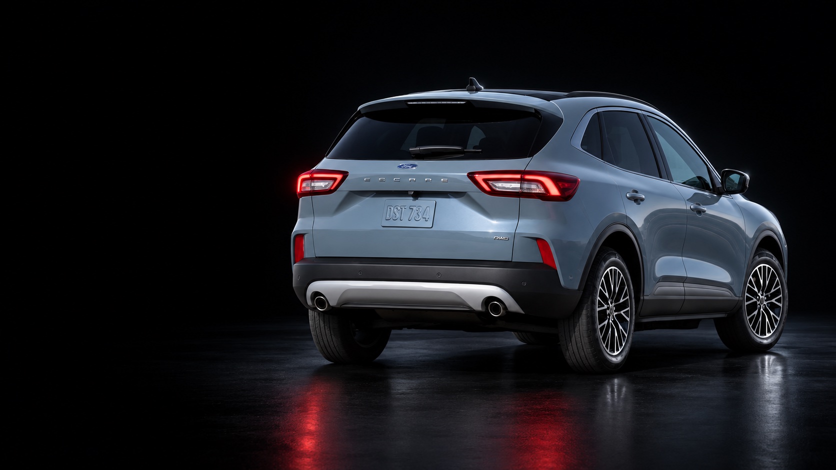 Ford Escape, rear view in a dark studio concept